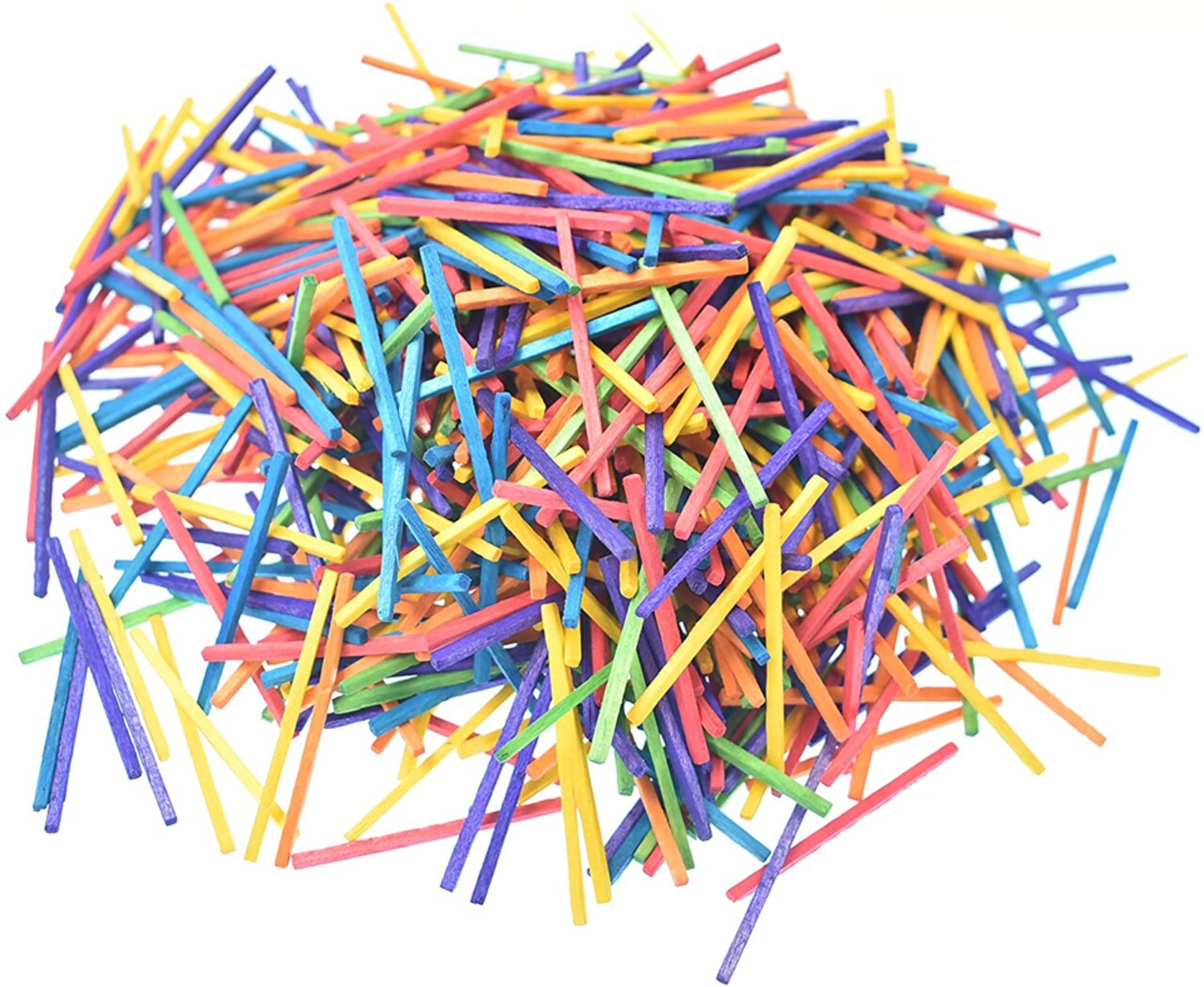 Colored Matchsticks for Crafts – Approx. 400 Pack Rainbow Wood Sticks – STEM Building & Classroom Craft Supplies